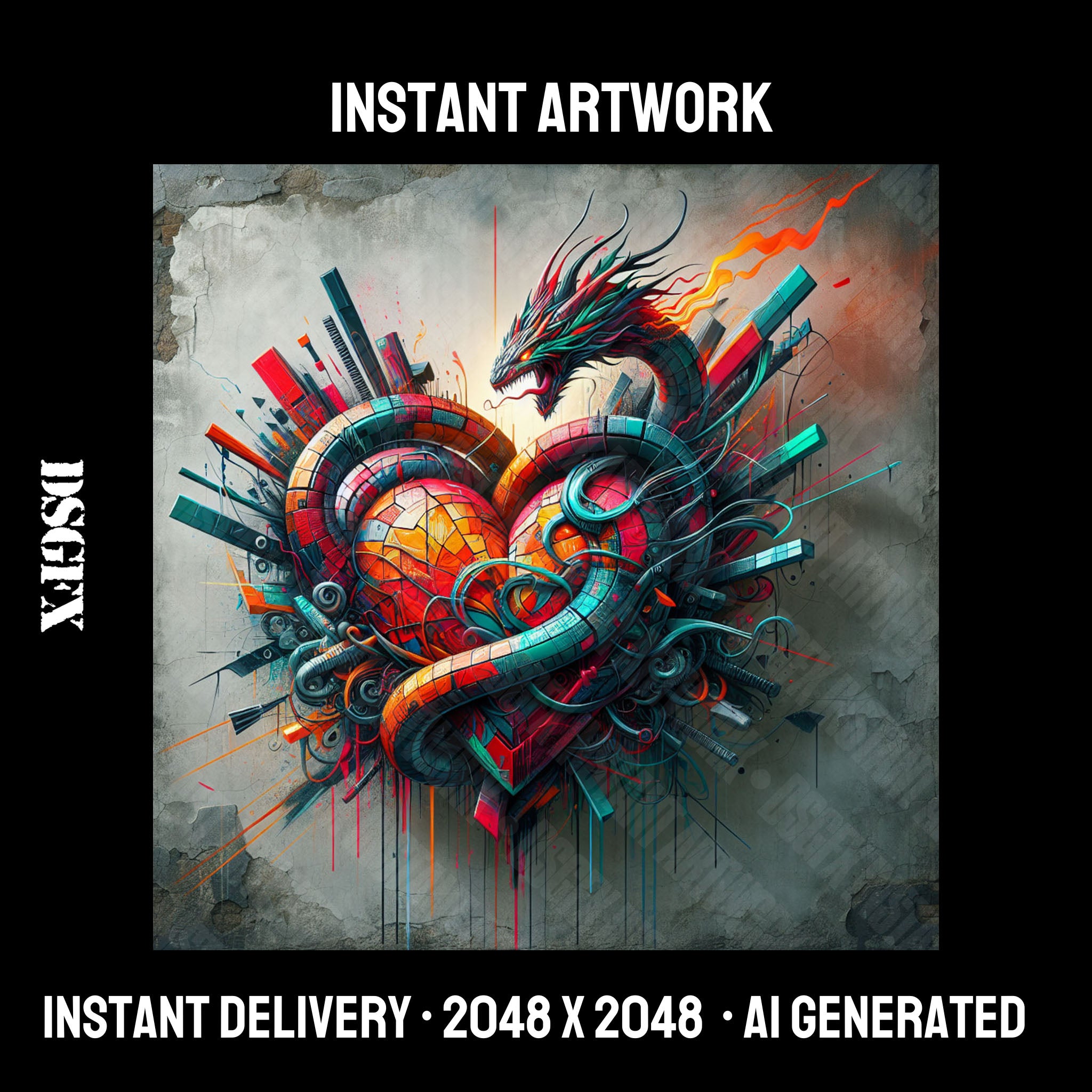 Abstract Dragon Heart