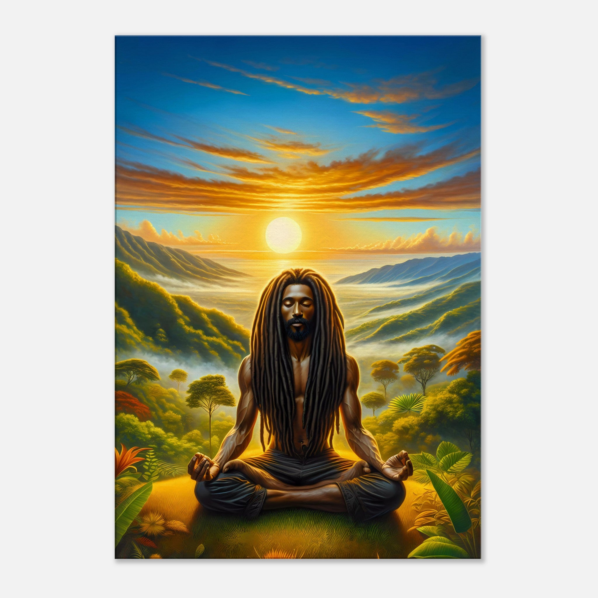 Rasta Sunrise Meditation - Canvas Art Print – DontSleepGFX