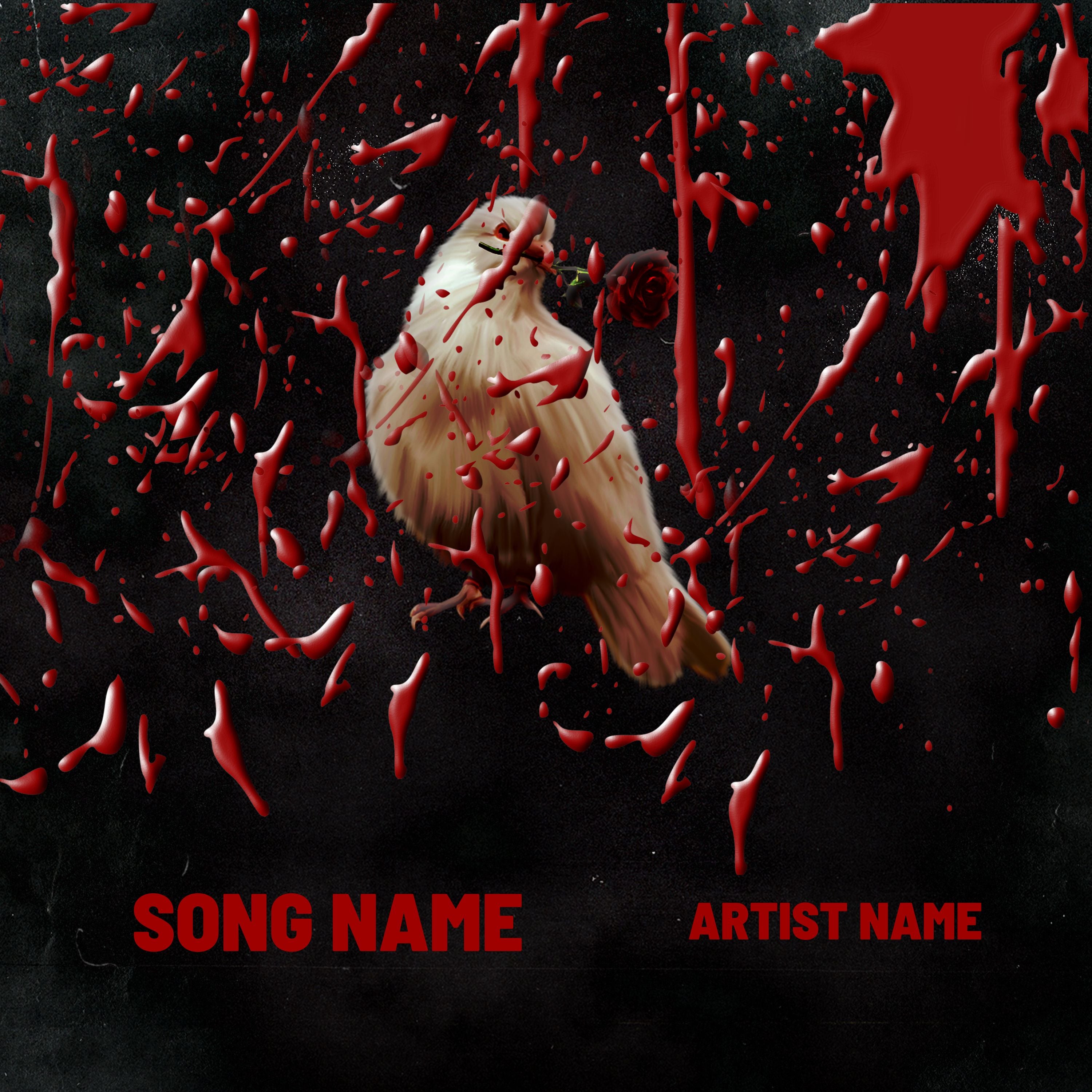 Bloody Bird - Canva Template - Music Album Art - Cover Art