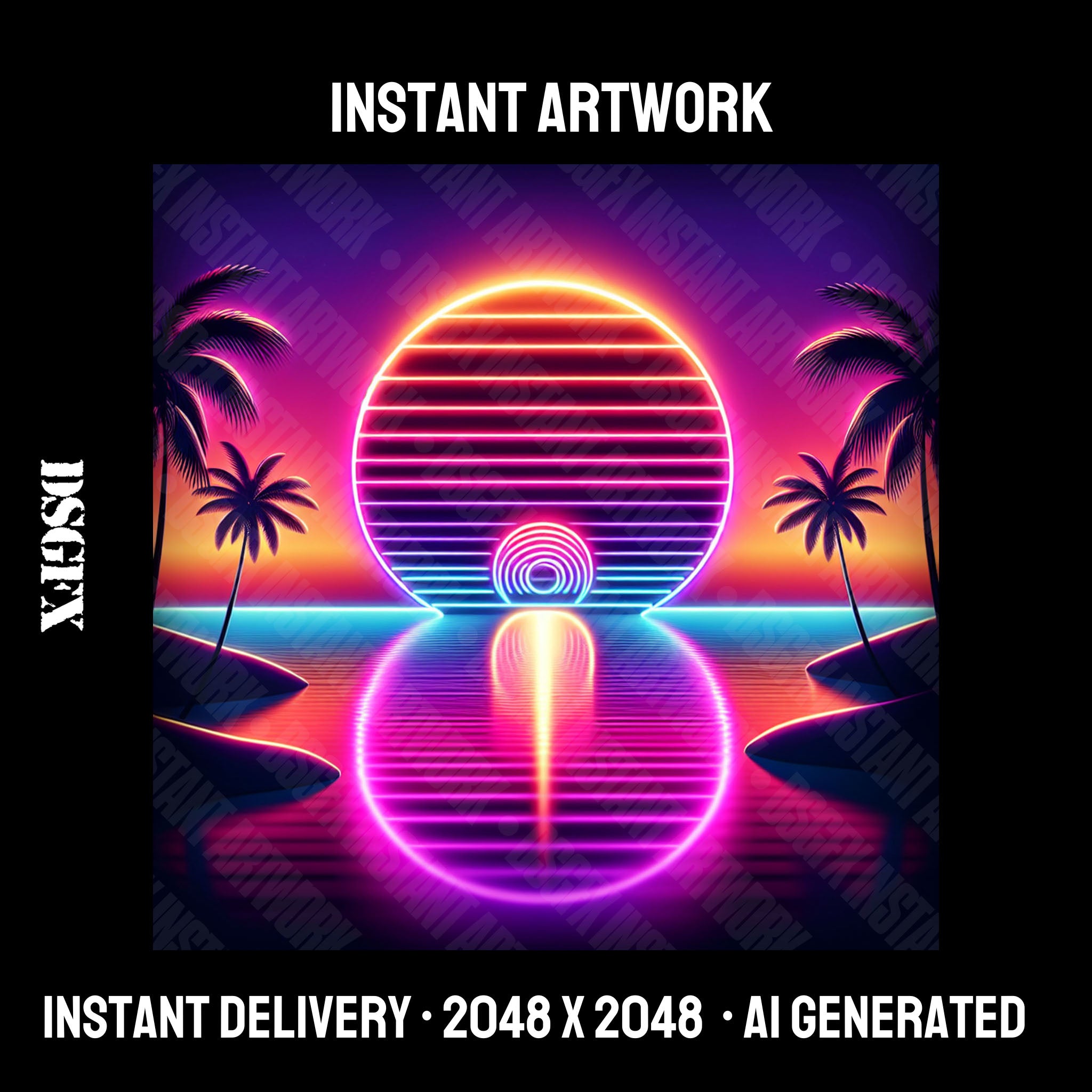 Neon Sunset Synthwave – DontSleepGFX