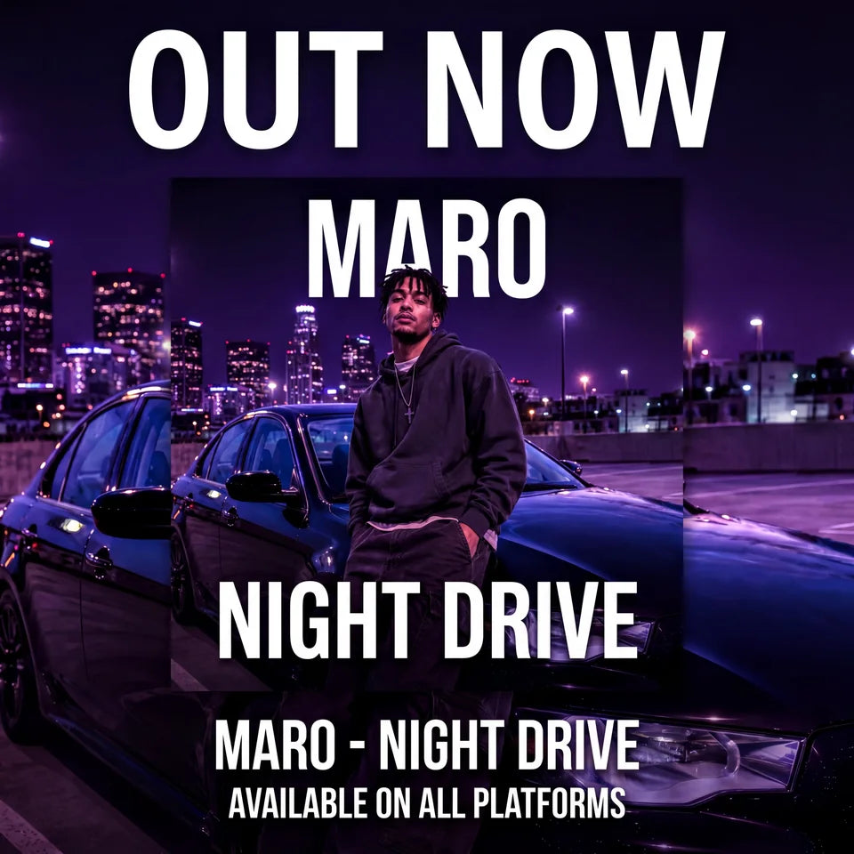 Matching Night Drive Out Now promotional graphic