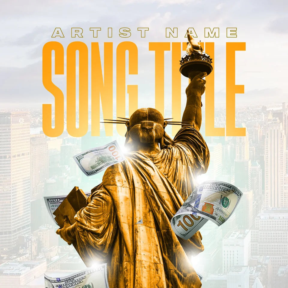 Gold statue premade cover direction