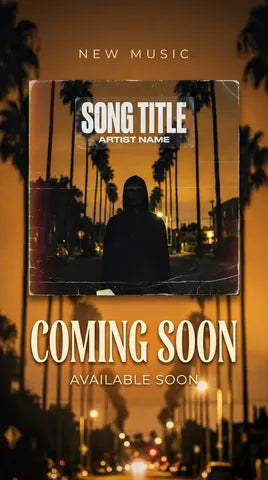 Coming Soon story promo graphic example generated by Covermatic