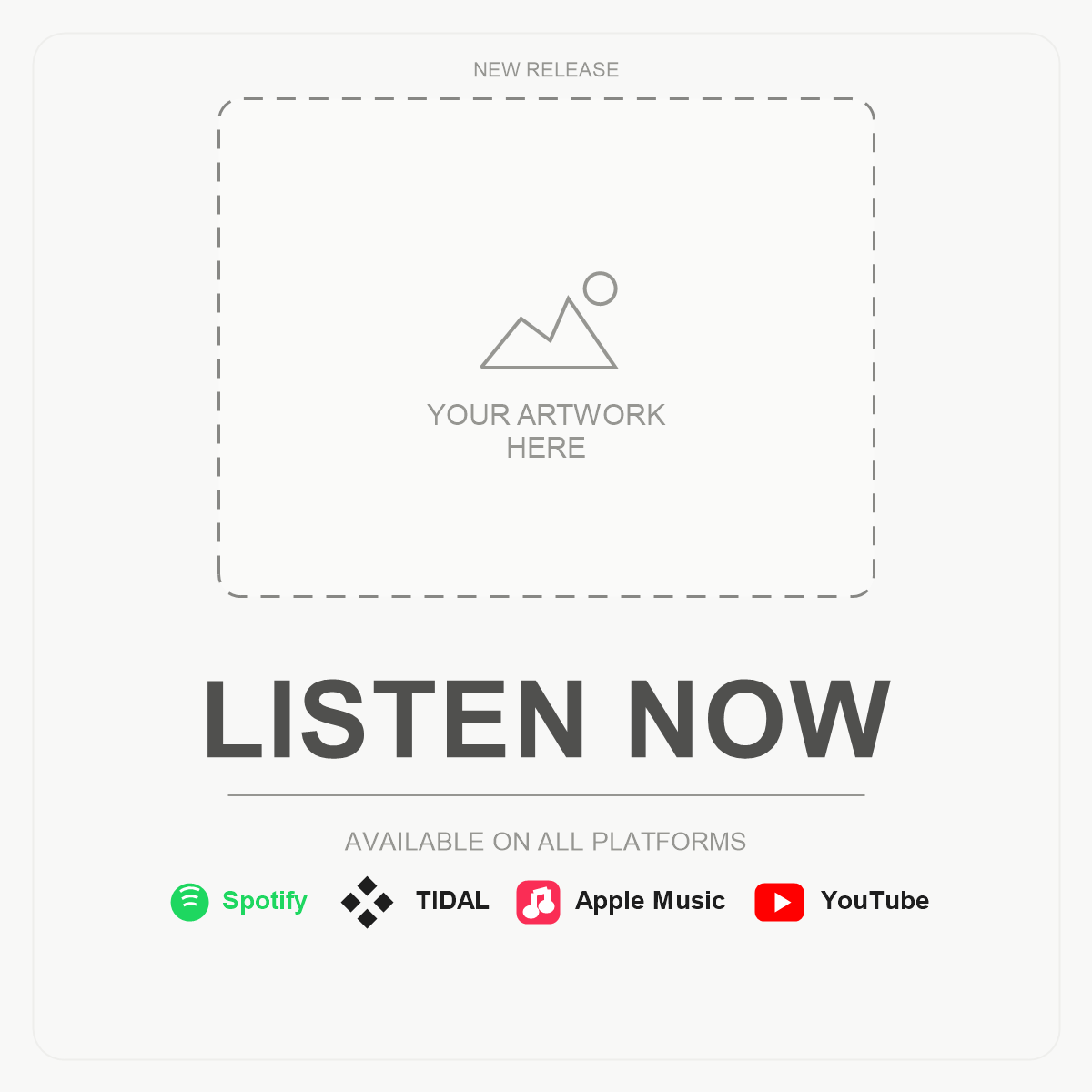 listen now graphic reference template