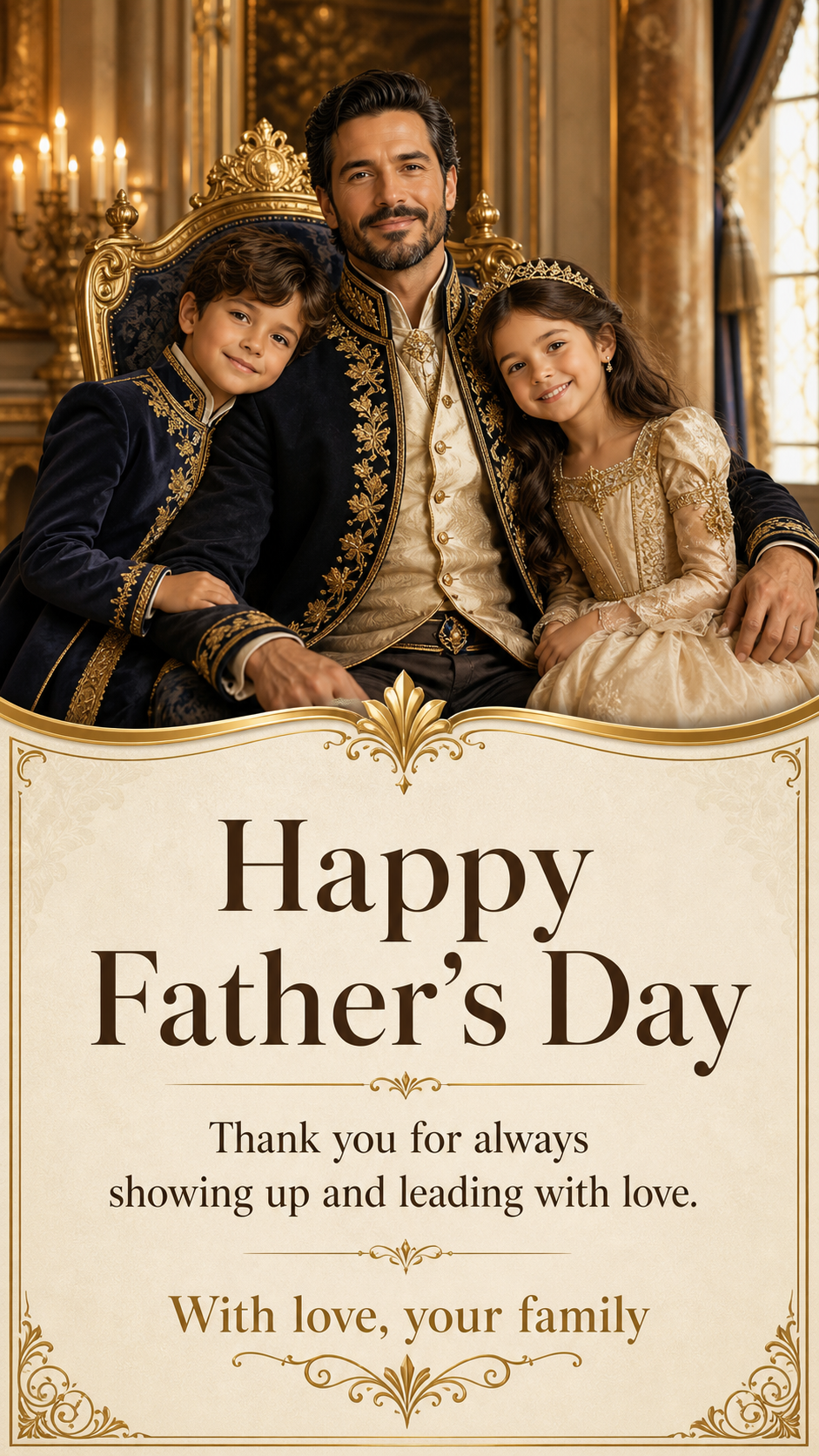 Royal Dad Father's Day card style preview