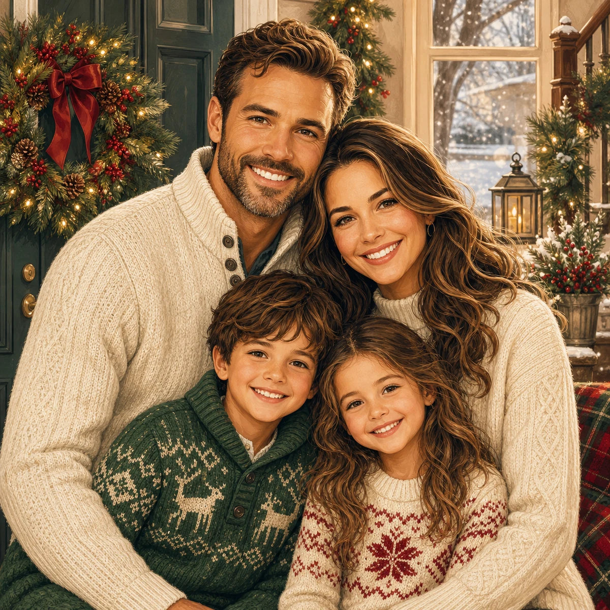 Holiday Card Portrait family portrait style example
