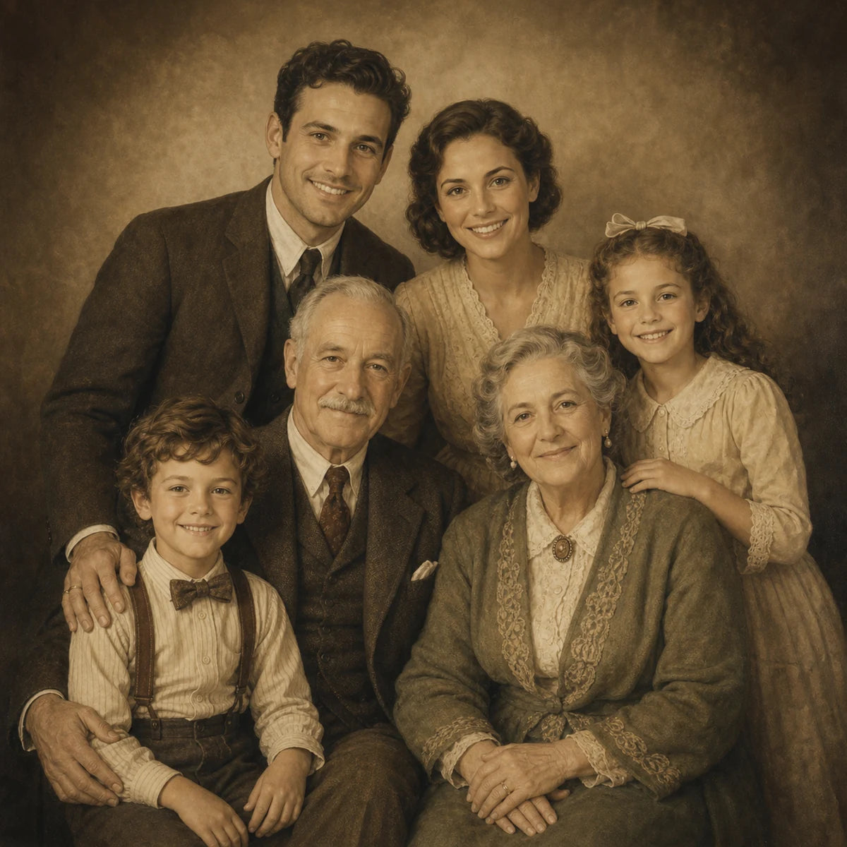 Vintage Family Photo family portrait style example